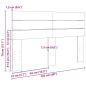 Preview: Kopfteil 120 cm Massivholz Eiche