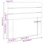 Preview: Kopfteil 90 cm Massivholz Eiche