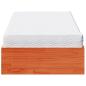 Preview: Tagesbett mit Matratze Wachsbraun 80x200 cm Massivholz Kiefer