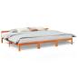 Preview: Familienbett ohne Matratze Wachsbraun 240x200 cm Massivholz