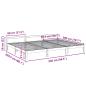 Preview: Familienbett ohne Matratze Wachsbraun 240x200 cm Massivholz