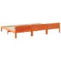 Preview: Familienbett ohne Matratze Wachsbraun 240x200 cm Massivholz