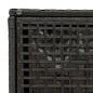 Preview: ARDEBO.de - Gartenhocker mit Kissen 2 Stk. Schwarz 40x40x43 cm Poly Rattan
