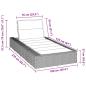 Preview: Sonnenliege mit schwebender Auflage Grau Poly Rattan