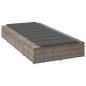 Preview: Sonnenliege mit schwebender Auflage Grau Poly Rattan
