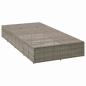 Preview: Sonnenliege mit schwebender Auflage Grau Poly Rattan