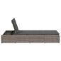 Preview: Sonnenliege mit schwebender Auflage Grau Poly Rattan