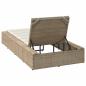 Preview: Sonnenliege mit schwebender Auflage Beige Poly Rattan