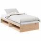 Preview: Tagesbett mit Matratze 90x190 cm Massivholz Kiefer