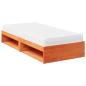 Preview: Tagesbett mit Matratze Wachsbraun 90x190 cm Massivholz Kiefer