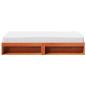 Preview: Tagesbett mit Matratze Wachsbraun 90x190 cm Massivholz Kiefer
