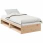 Preview: Tagesbett mit Matratze 80x200 cm Massivholz Kiefer