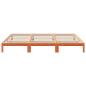 Preview: Familienbett ohne Matratze Wachsbraun 270x200 cm Massivholz