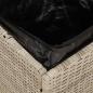 Preview: Gartenhocker mit Kissen 2 Stk. Hellgrau 40x40x43 cm Poly Rattan