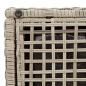 Preview: Gartenhocker mit Kissen 2 Stk. Hellgrau 40x40x43 cm Poly Rattan