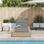Preview: Sonnenliege mit schwebender Auflage Beige Poly Rattan