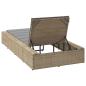 Preview: Sonnenliege mit schwebender Auflage Beige Poly Rattan