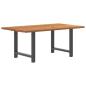 Preview: ARDEBO.de - Esstisch Hellbraun 180x100x74 cm Massivholz Eiche Rechteckig
