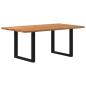 Preview: ARDEBO.de - Esstisch Hellbraun 180x100x74 cm Massivholz Eiche Rechteckig