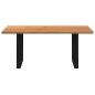 Preview: Esstisch Hellbraun 180x100x74 cm Massivholz Eiche Rechteckig