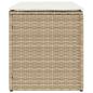Preview: Gartenhocker mit Kissen 2 Stk. Beige 40x40x43 cm Poly Rattan