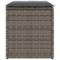 Preview: Gartenhocker mit Kissen 2 Stk. Grau 40x40x43 cm Poly Rattan