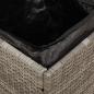 Preview: Gartenhocker mit Kissen 2 Stk. Grau 40x40x43 cm Poly Rattan