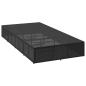 Preview: Sonnenliege mit schwebender Auflage Schwarz Poly Rattan