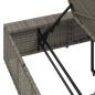Preview: Sonnenliege mit schwebender Auflage Grau Poly Rattan