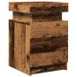 Preview: LED-Nachttisch Altholz-Optik 35x39x55 cm Holzwerkstoff