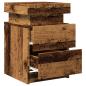 Preview: LED-Nachttisch Altholz-Optik 35x39x55 cm Holzwerkstoff