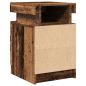Preview: LED-Nachttisch Altholz-Optik 35x39x55 cm Holzwerkstoff