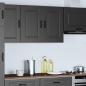 Preview: Küchen-Hängeschrank Kalmar Schwarz Holzwerkstoff