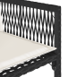 Preview: 13-tlg. Garten-Essgruppe mit Kissen Schwarz Poly Rattan