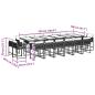 Preview: 17-tlg. Garten-Essgruppe mit Kissen Schwarz Poly Rattan
