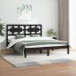 Preview: ARDEBO.de - Massivholzbett Schwarz Kiefer 200x200 cm