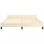 Preview: Bettgestell mit Kopfteil ohne Matratze Creme 160x200 cm