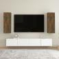 Preview: ARDEBO.de - TV-Schränke 2 Stk. Räuchereiche 30,5x30x90 cm Holzwerkstoff