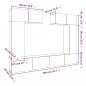 Preview: 6-tlg. TV-Schrank-Set Grau Sonoma Holzwerkstoff