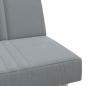 Preview: Schlafsofa in L-Form Hellgrau 255x140x70 cm Stoff