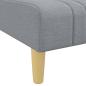 Preview: Schlafsofa in L-Form Hellgrau 255x140x70 cm Stoff