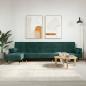 Preview: ARDEBO.de - Schlafsofa in L-Form Dunkelgrün 271x140x70 cm Samt