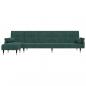 Preview: Schlafsofa in L-Form Dunkelgrün 271x140x70 cm Samt
