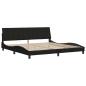 Preview: Bettgestell ohne Matratze Schwarz 200x200 cm Stoff