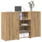 Preview: ARDEBO.de - Empfangstheke Artisan-Eiche 155x50x103,5 cm Holzwerkstoff