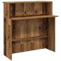 Preview: Empfangstheke Altholz-Optik 180x50x103,5 cm Holzwerkstoff