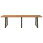 Preview: Esstisch mit Baumkanten 280x100x74 cm Massivholz Eiche
