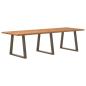 Preview: Esstisch mit Baumkanten 280x100x74 cm Massivholz Eiche