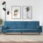 Preview: ARDEBO.de - Schlafsofa mit Kissen Blau Samt