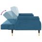 Preview: Schlafsofa mit Kissen Blau Samt